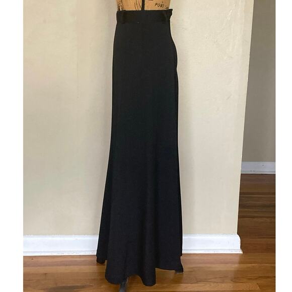 Vintage Black Polyester A-Line Maxi Skirt Women’s S - Picture 5 of 7